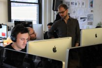 Here's the F# team hard at work. The company has produced music experiences for brands ranging from Gillette to BMW.