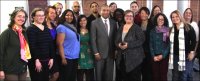Massachusetts Innovation Mentoring Initiative group photo featuring Governor Deval Patrick