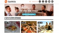 Screenshot of the site EatWith, an Israeli startup