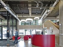 The swank lobby of PCH's new headquarters, which are meant to be a showpiece for what PCH can do.